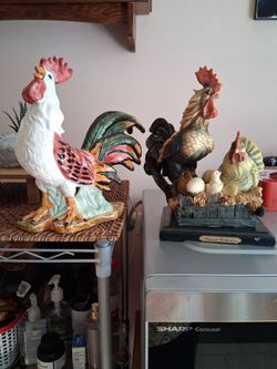 Rooster and chicken