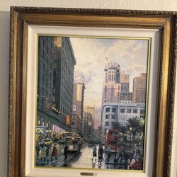 Thomas Kinkade City Street Scene