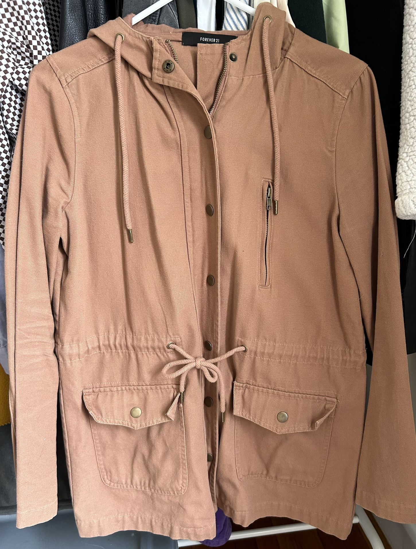 Pink Canvas Style Jacket Small