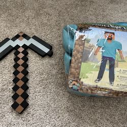 Steve Costume and Pickaxe