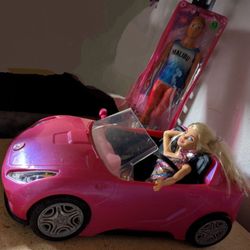 Malibu Ken    And   Barbie  And A Barbie Car
