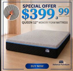 Queen Memory foam 12" New