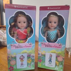 Brand New!! 2 America Girl Dolls .. Wellie Wishers,NRFB!!