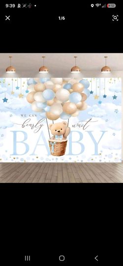 We can berly wait backdrop for babyshower  (firm price)