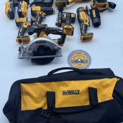 DEWALT 20-volt Max 7-Tool Brushless Power Tool Combo Kit with Soft Case (2-5Ah Batteries Included and 2 Charger Included)