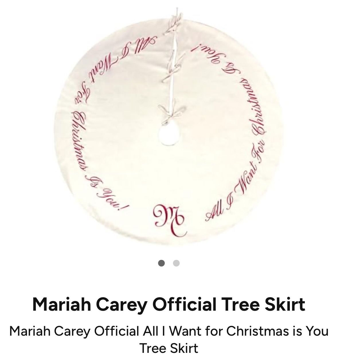 Mariah Carey Tree Skirt 48”