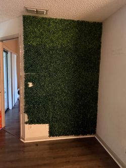 Faux grass wall