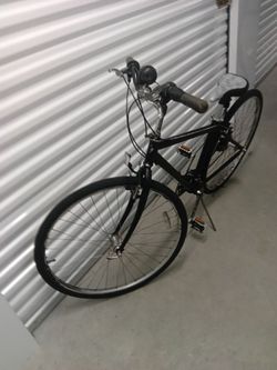 Black Hybrid City Bike 700x35