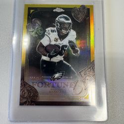 2025 Topps Chrome Football Saquon Barley Fortune 15 Insert #/275!