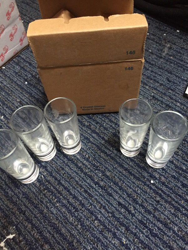 Princess house 5 crystal shot glasses 146