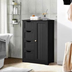 Black bathroom cabinet 611079