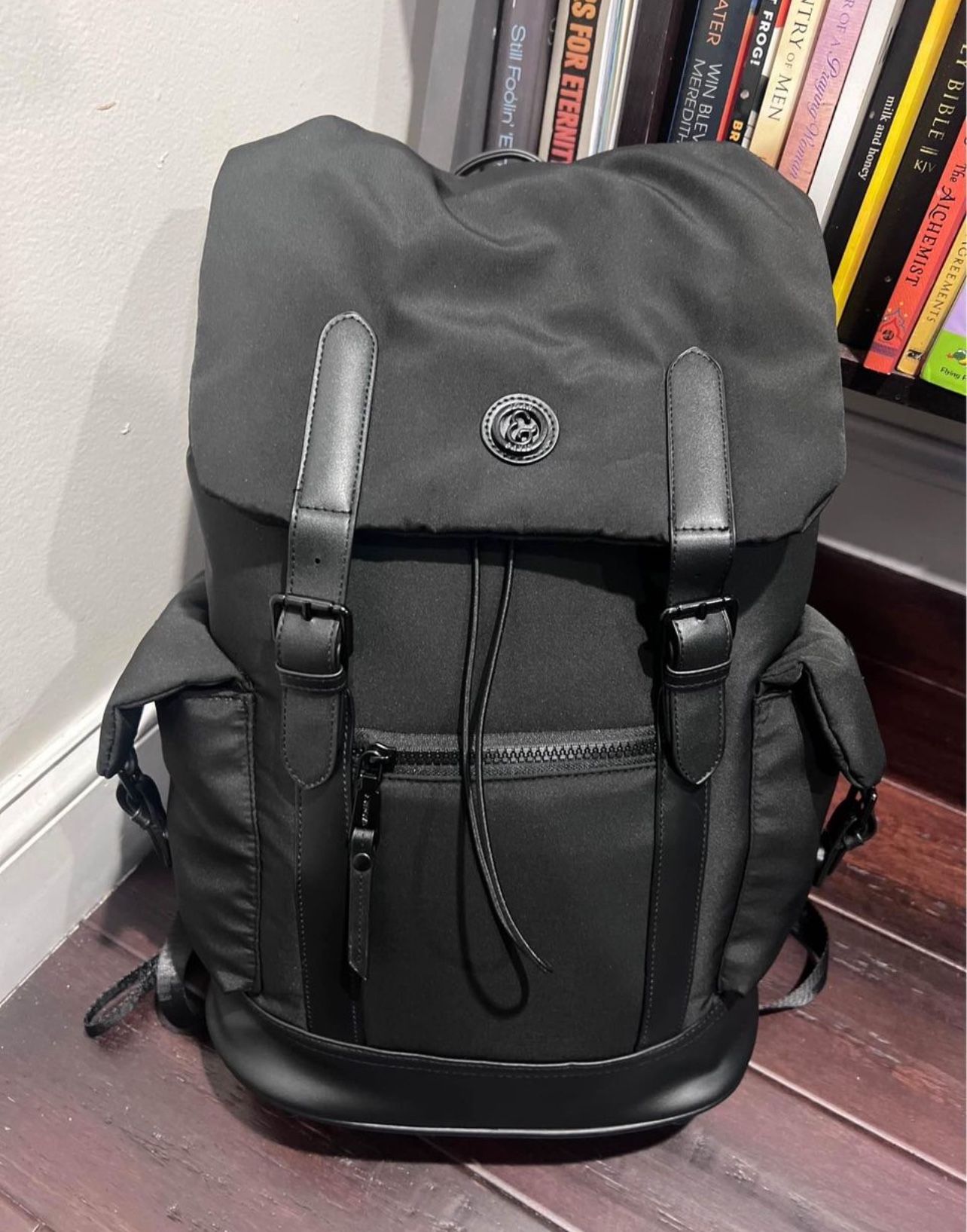 Joan & David Black Sport Nylon Backpack