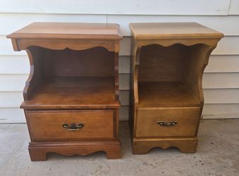 Vintage MCM Wood Nightstands, End Tables, Side Tables, Pair $99, One $50