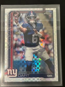 2025 Topps Chrome Jaxson Dart RC X-Fractor #306 New York Giants Rookie