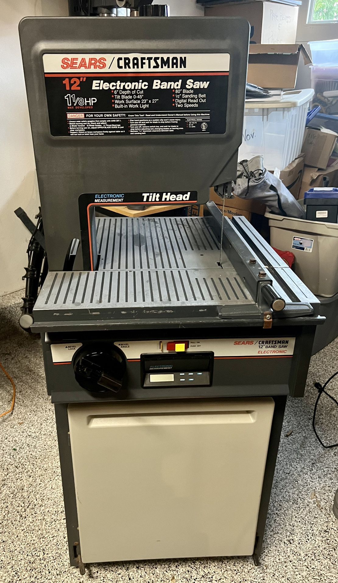 12 inch Craftsman 2 Speed Electronic Band Saw