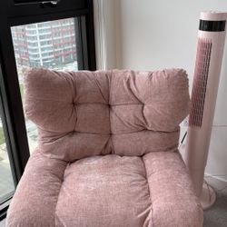 Brand New Beautiful Pink Chenille Chair 