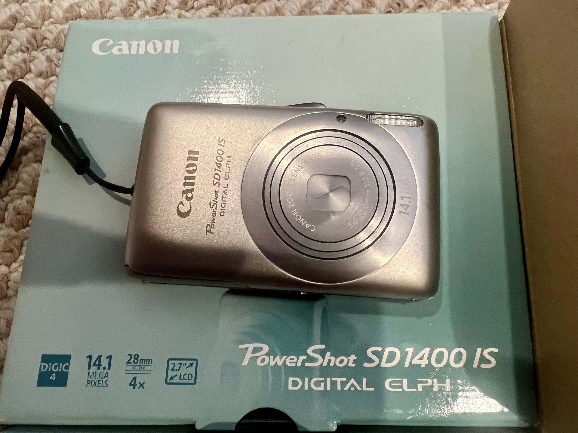 Canon PowerShot SD1400IS 14.1 MP Digital Camera with 4x Wide Angle Optical Image Stabilized Zoom and 2.7-Inch LCD (Silver)