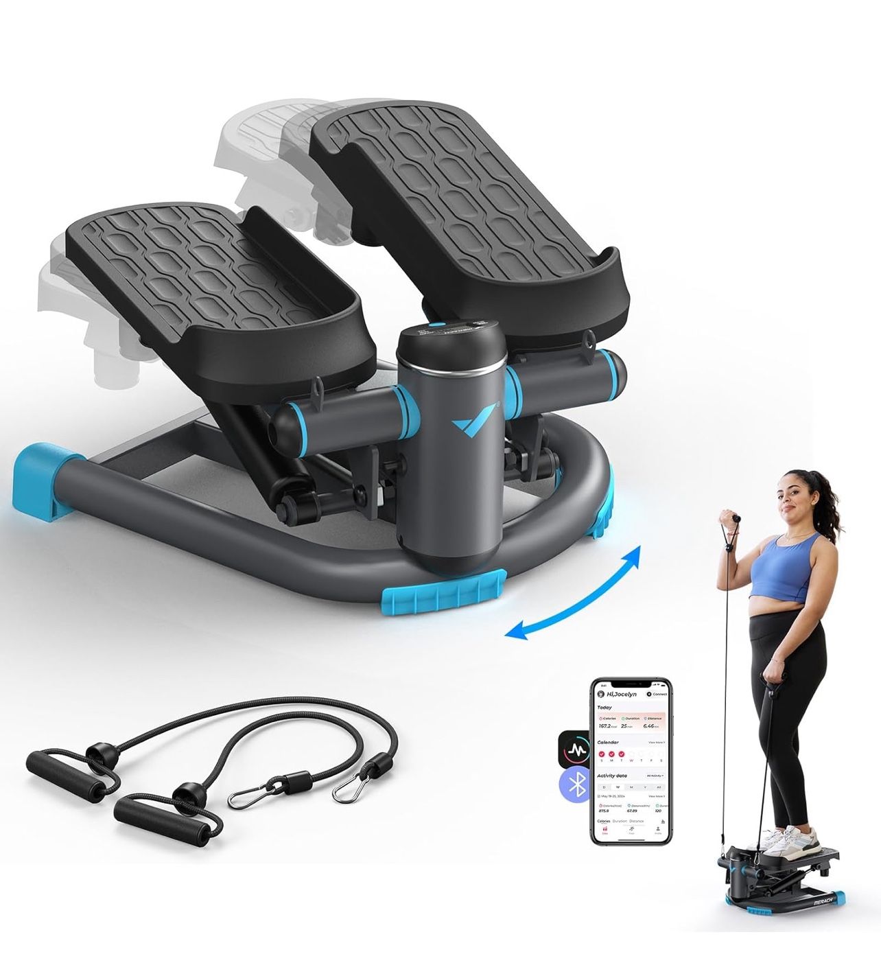 Dual-Action Mini Stepper for Exercise