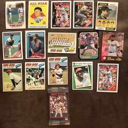 20 Boston Red Sox Mixed Lot Of Baseball Cards GC-VGC-New
