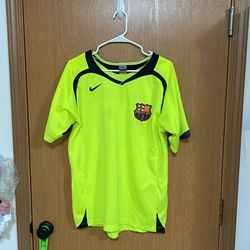 Used  Barcelona RONALDINHO shirt Nike jersey camiseta 2005  2006 Away soccer L LARGE
