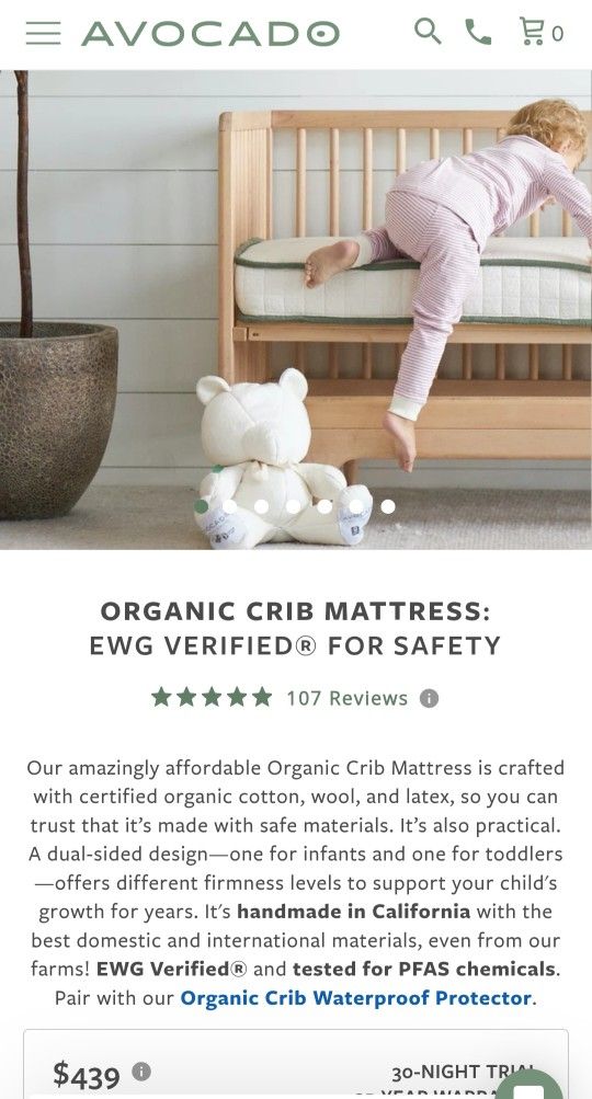 Organic Avocado Crib Mattress