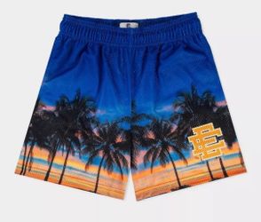 Eric Emanuel miami palm trees sky shorts new
