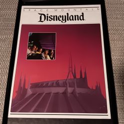 Vintage framed Disneyland poster Space Mountain 