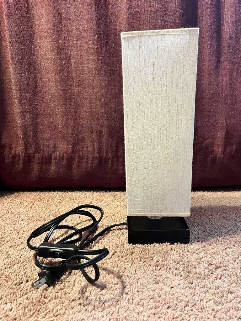 Japanese-Style Fabric Shade Table Lamp - 3 Light Modes