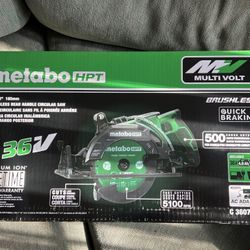 Metabo HPT Brushless 36V  7 1/4” Circular Saw Combo Kit.!! Brand New Battery And Charger Included 