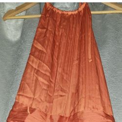 Light Weight Mandarin Orange Long Dress 