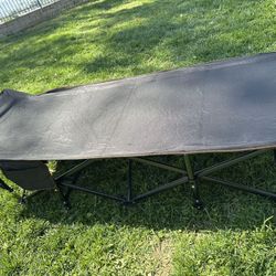 2  Folding Camping Cot, Heavy Duty Sleeping Cots with Carry Bag, Double Layer Oxford Portable Travel Camp Cots for Home, Office Nap and Outdoor Beach 