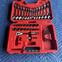 Craftsman Mechanics Tool Set 56 pc Universal Socket Wrench Ratchet Inch Metric