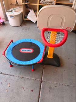 Kids Trampoline and Hoop