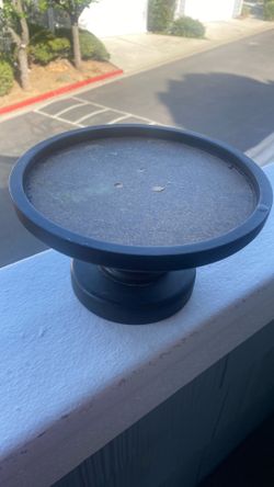 Pedestal Candle Holder Solid Wood.