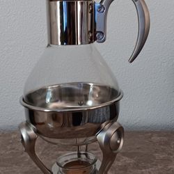 Glass Coffee Pot and Tea Set With Warmer(new)