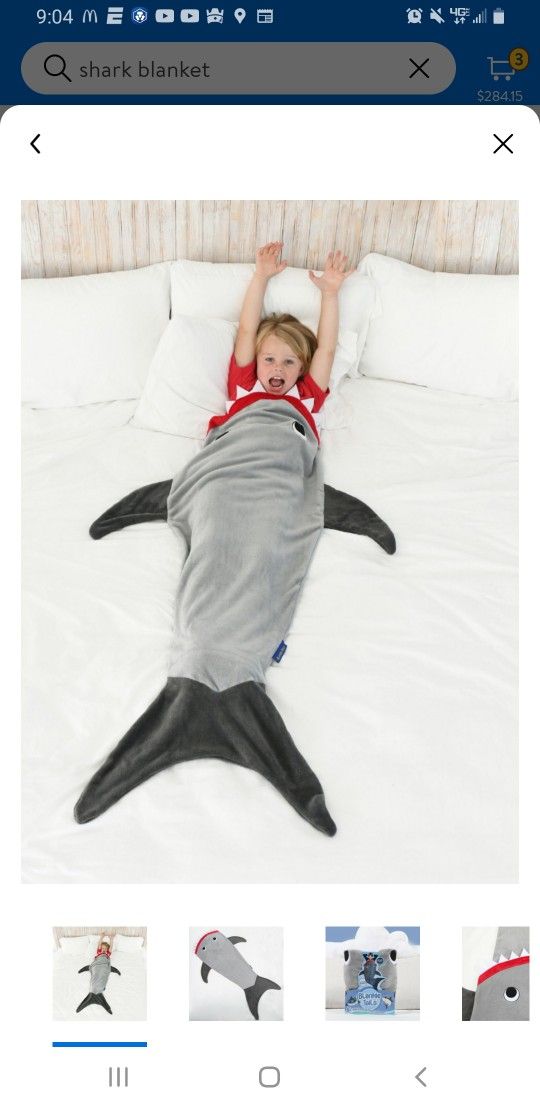 Shark Blanket And Mermaid Tale Blanket