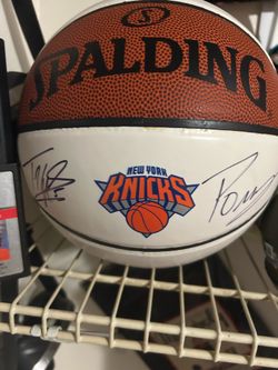 Autographed New York Knicks basketball