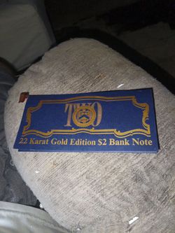 22 Karat Gold Edition $2 Bank Note