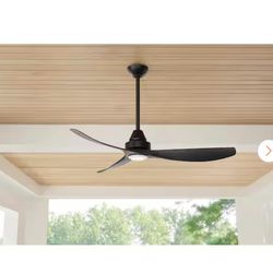 Levanto 52 in. Integrated LED Indoor/Outdoor Matte Black Ceiling Fan with Light Kit and Remote Control