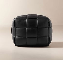 Leather ottoman-brand new - Crate and Barrel