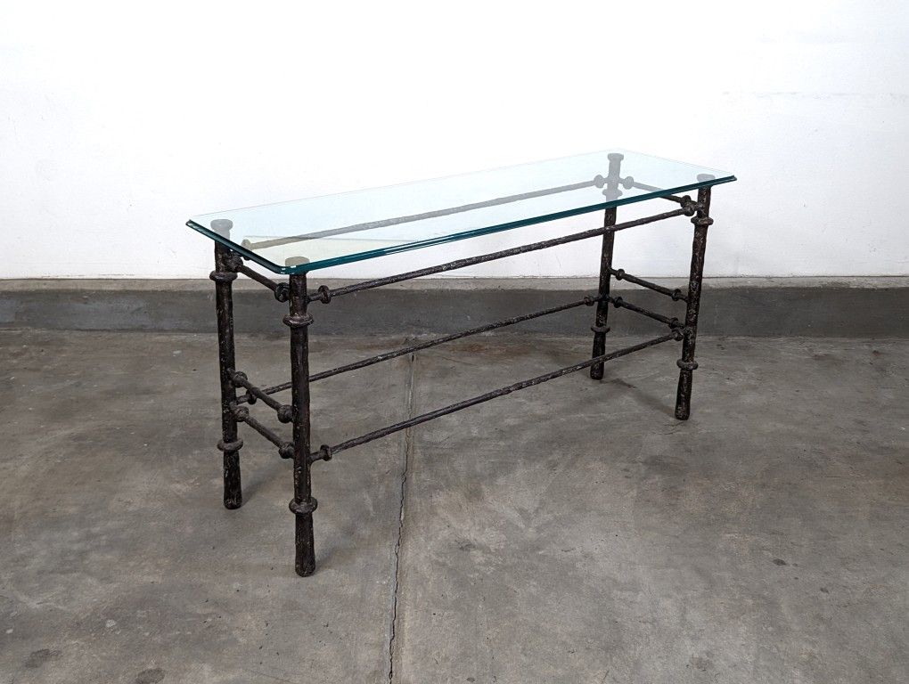Sculptural Console Table, Bronze Finish in the Manner of Diego Giacometti, c1970s