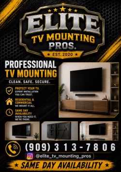 TV MOUNT ON THE WALL