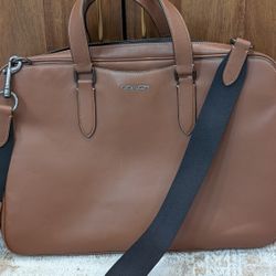 Coach Brown Signature Leather Sling Bag 