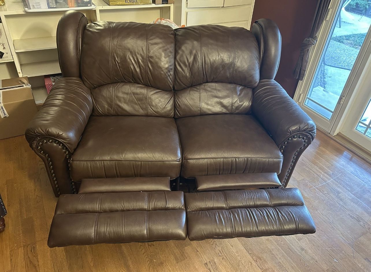 Reclining Leather Couch
