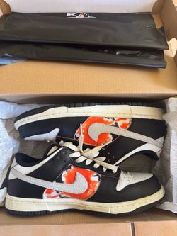 Nike Dunk Low Black White Orange Sneakers