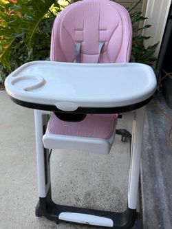 Siesta Grow adjustable high chair PINK