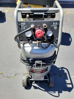 Husky - 20 Gal.165 PSI Vertical Electric Oil-Free Quiet Auto/Workshop Air Compressor