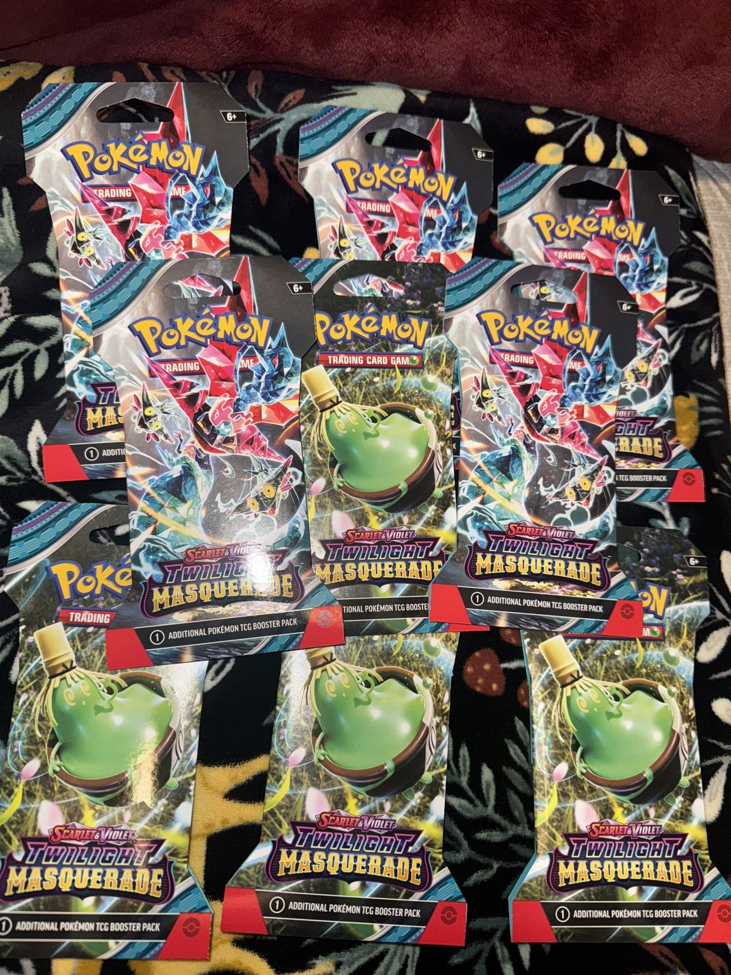 9 Cardboard Sleeved Pokemon Cards (Twilight masquerade)