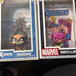 Funko Pop Comics Wolverine And Hawkeye And Antman 