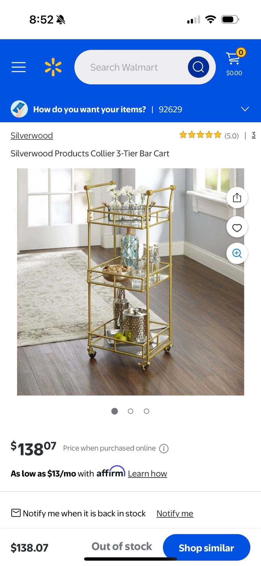 Bar Chart Gold Three Tier